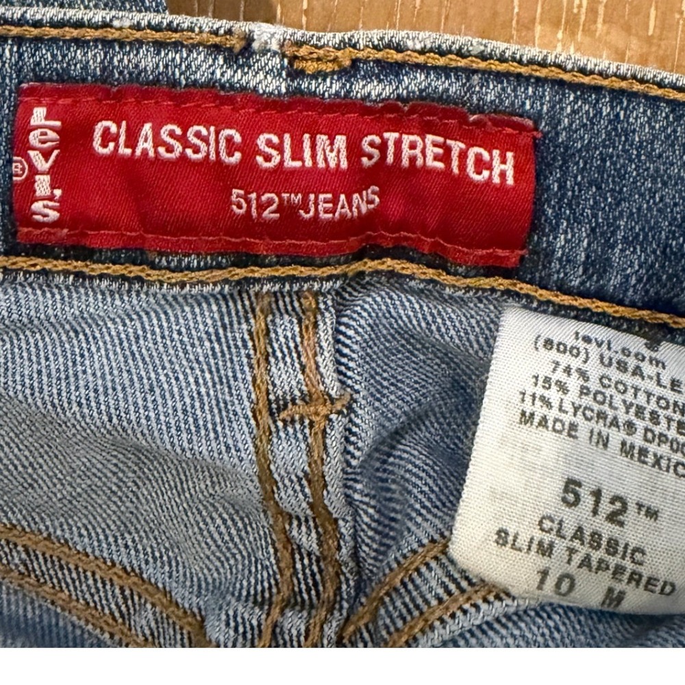 Levi's 512 Classic Slim Tapered Stretch Jeans Women's 10M Light Wash 28x30 - Picture 3 of 7